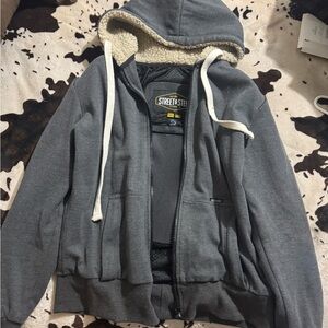 Street & Steel Padded Gray Hoodie